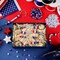 564 Pcs 4th of July Keychain Craft Kit DIY Patriotic Bead Keychain Making Supplies 250th Anniversary Key Gifts Name Beads Red Blue White Independence Day Memorial Day American Flag Favors
